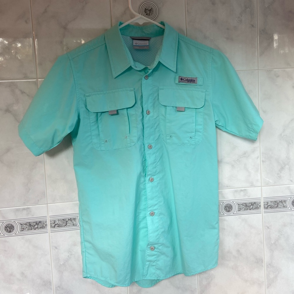 Columbia PFG Bahama button down Boys shirt Large (14-16) New without tags